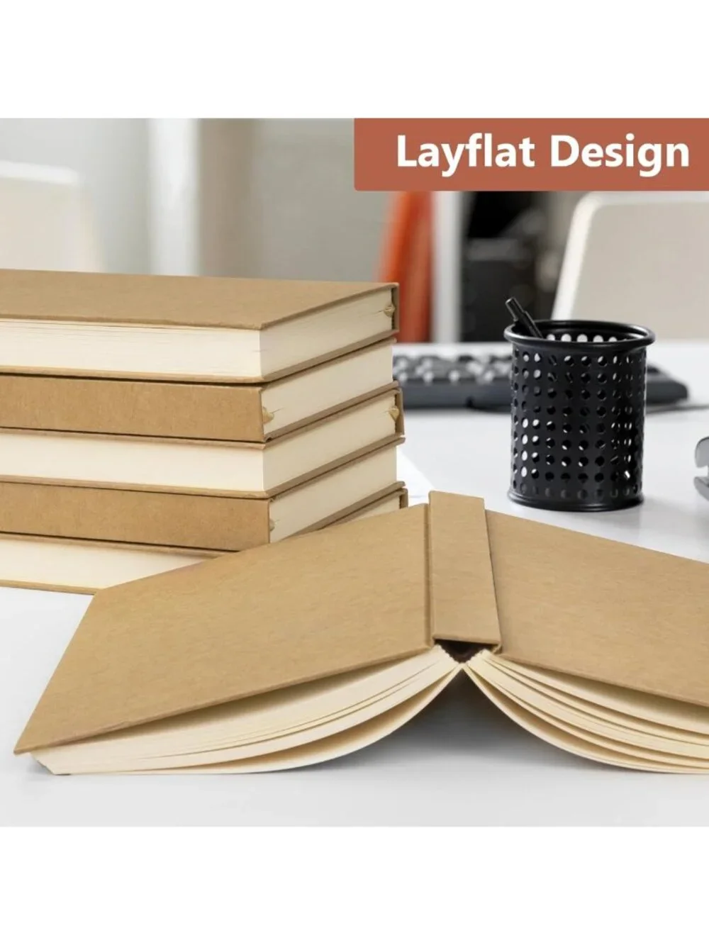 Set of 6 A5 Blank Sketchbooks - Unlined Hardcover Notebooks for Art & Journaling
